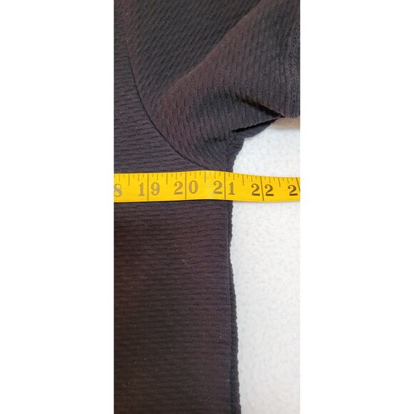 Denim & Flower Womens T Shirt XL Black Textured Minimalist Classic Basic - Picture 2 of 8